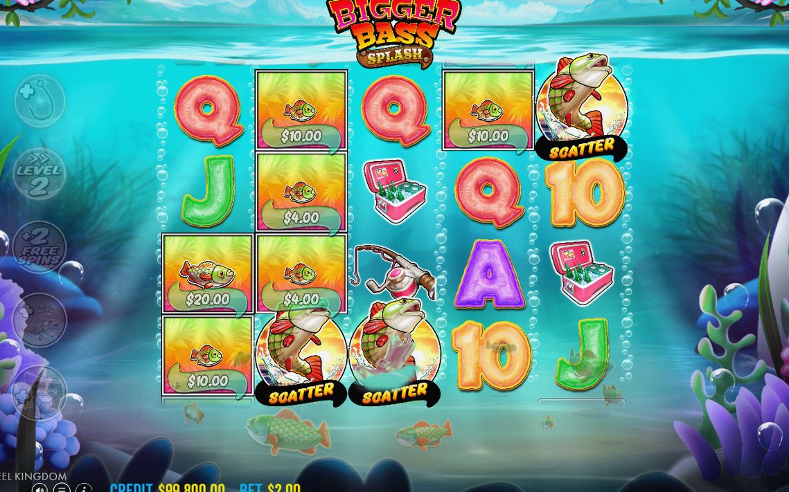Free Spins round with the WILD fisherman on the reels